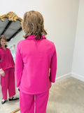 Multiples Johnny Collar Top Pink