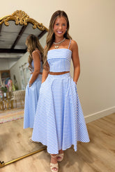 Set Sail Striped Set Blue