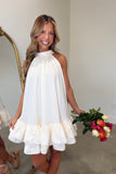 Timeless Romance Ruffled Dress Cream