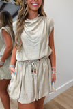 Tide Treasure Bubble Skirt Set Tan