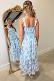 Springtime Smocked Dress Blue