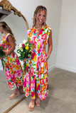 Stella Vibrant Floral Midi Dress