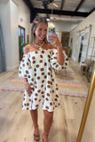 Pumpkin Spice Polka Dot Dress
