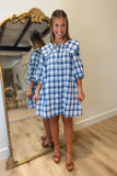 Autumn Evermore Plaid Dress Blue