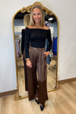 Business Babe Belted Pants Brown