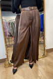 Business Babe Belted Pants Brown