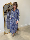 APNY Half Placket Maxi Dress Navy