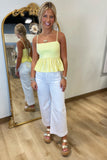 Sugar Rush Cami Crop Top Yellow