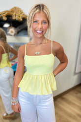 Sugar Rush Cami Crop Top Yellow