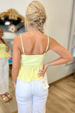 Sugar Rush Cami Crop Top Yellow