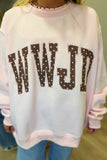 WWJD Double Layer Heart Sweatshirt Pink