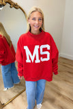 Mississippi Reversible Mock Neck Red