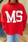 Mississippi Reversible Mock Neck Red