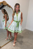 Sweet Sunday Stripes Dress Green