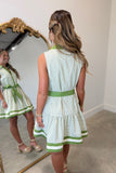 Sweet Sunday Stripes Dress Green