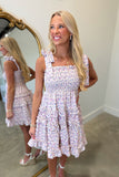 Lavender Lane Smocked Floral Dress