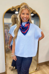 Cozy Cute Sweater Top Powder Blue