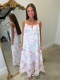Meadow Blossom Midi Dress Ivory