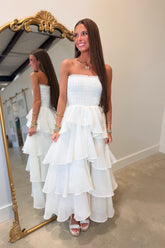 Barefoot Beauty Layered Maxi Dress Ivory