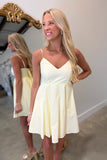 Back Bow Beauty Dress Yellow