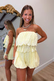 Make a Toast Bubble Short Set Yellow