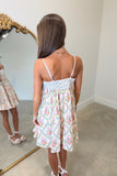 Mixed Floral Print Sleeveless Mini Dress