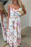 Sweet Petals Bow Front Midi Dress