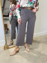 APNY Ponte Cropped Wide Leg Pant Pebble