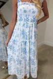 Garden Party Smocked Dress Blue