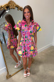 Surfside Floral Puff Sleeve Dress