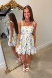 Fields of Floral Lace Shoulder Tie Dress