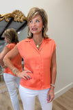Renuar Sleeveless Blouse Coral