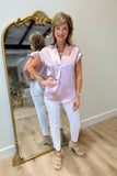 Golden Toast Satin Top Pink