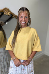 Spring Fest Short Sleeve Sweater Butter RESTOCK