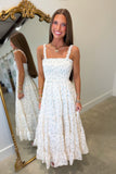 Fresh Picks Floral Smocked Midi Dress Cream