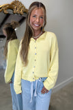 Cardigan Craze Sweater Yellow