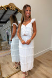 Shine On Lace Skirt Set White