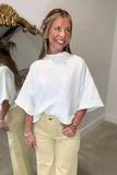 Spring Fest Short Sleeve Sweater White