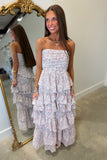 Spring Daydream Strapless Midi Dress Mauve