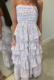 Spring Daydream Strapless Midi Dress Mauve