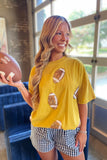 Go Team Multiple Football Tee Gold