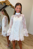 Night to Shine Bell Sleeve Dress Cream