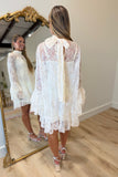 Night to Shine Bell Sleeve Dress Cream