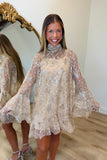 Night to Shine Bell Sleeve Dress Taupe