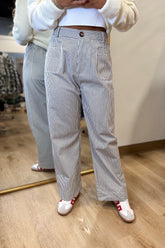 Go To Striped Pants Black