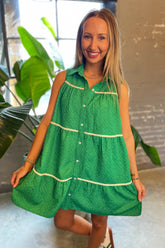 Summer Swing Dress Green