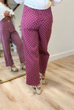 Bonnie Polka Dot Pants Burgundy