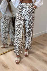 On Trend Zebra Scalloped Pants