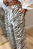 On Trend Zebra Scalloped Pants