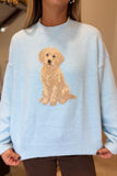 Doodle Effect Sweater Blue